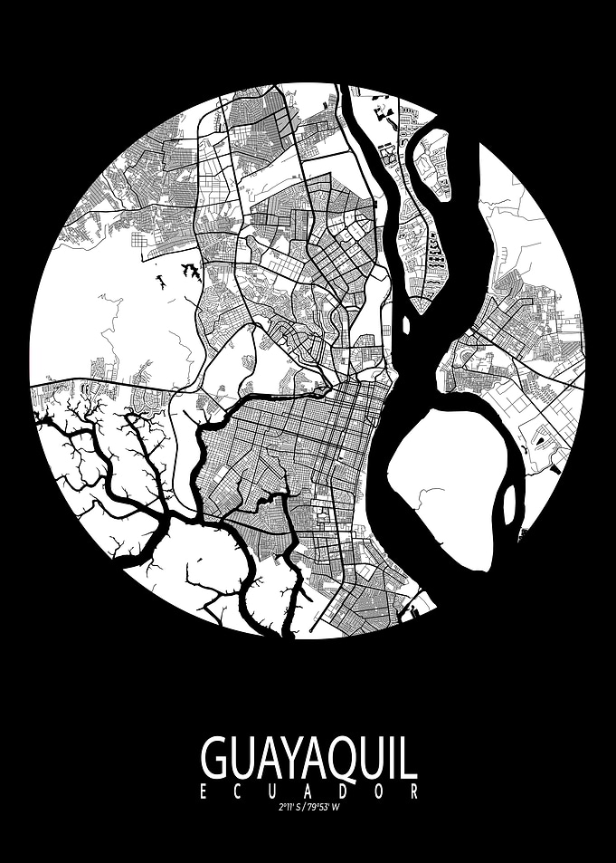 Guayaquil City Map Moon