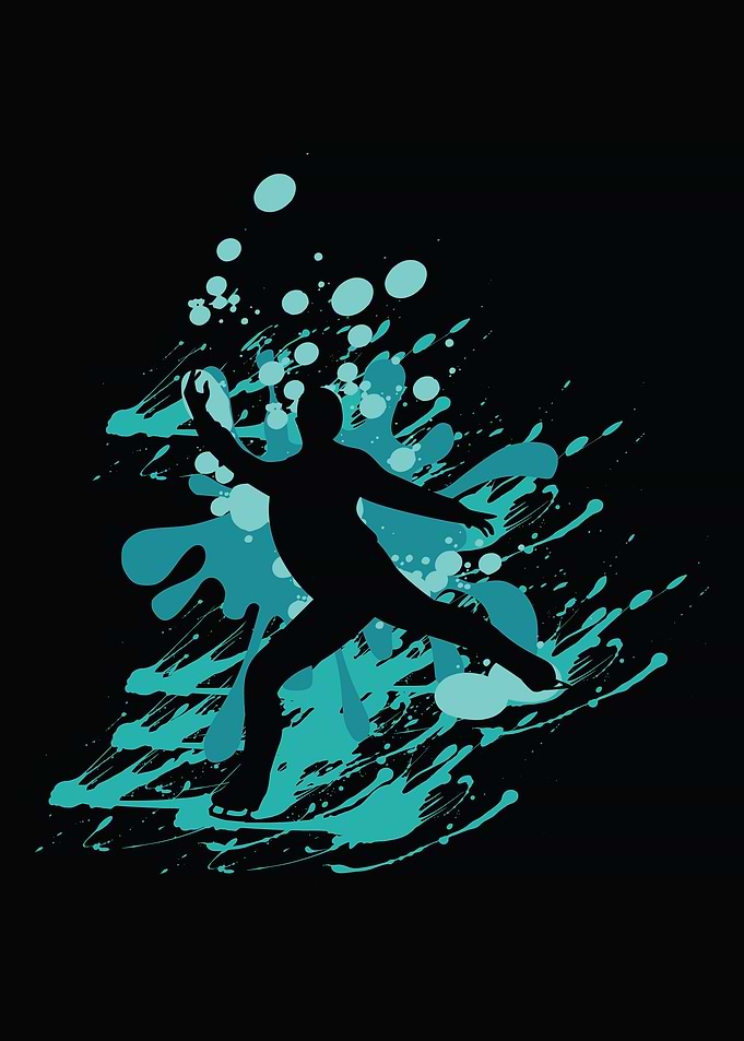 ice skating sport poster