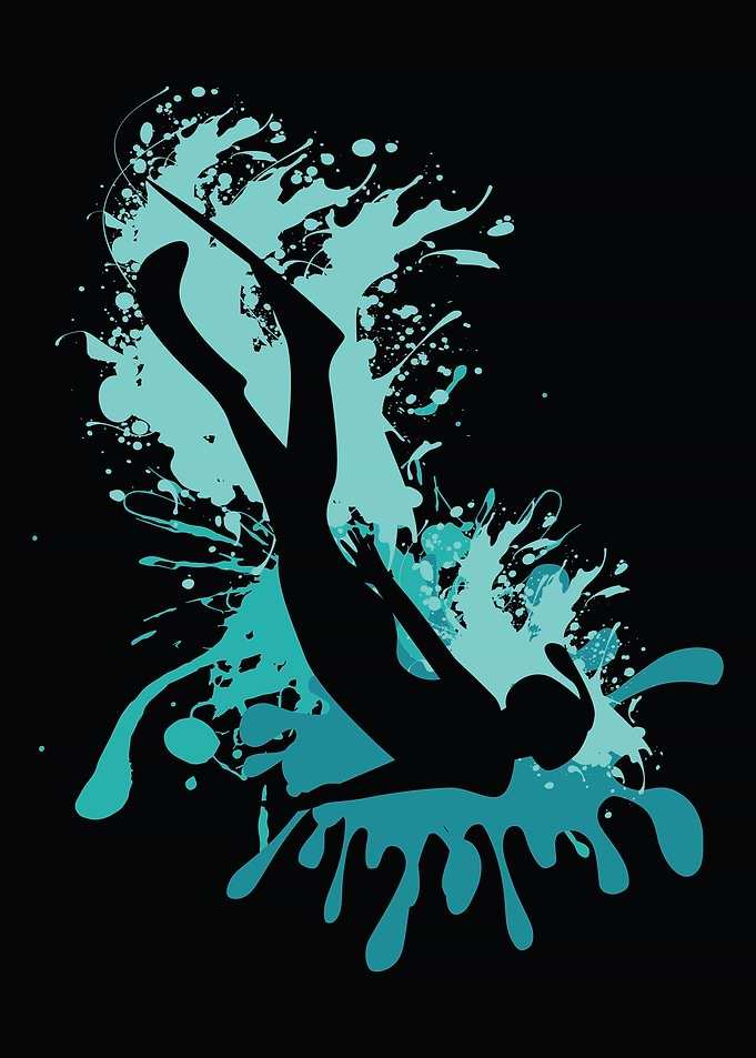snorkeling water splatter