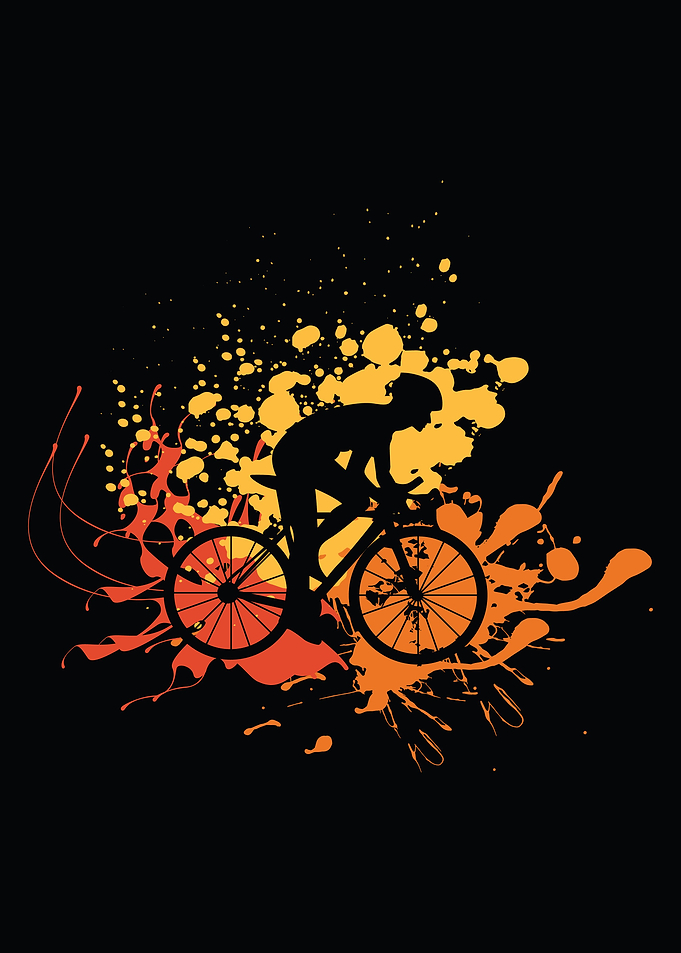 cycling poster splatter