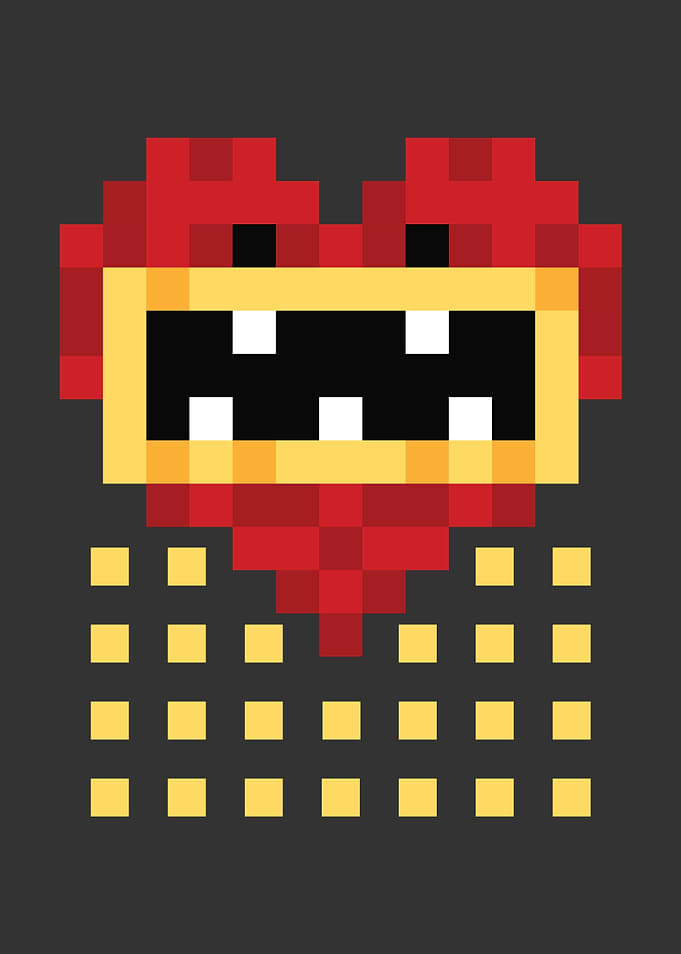 Pixel Monster Heart Gaming