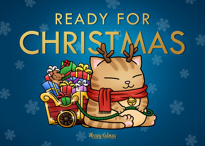 Christmas Cat Reindeer