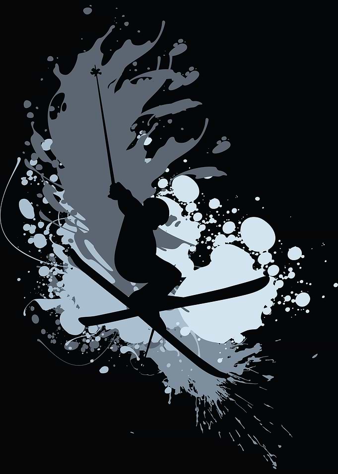 skiing sport poster