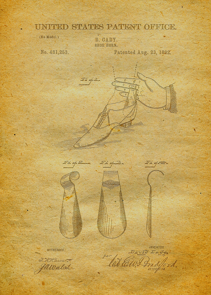 74 Shoe Horn Patent 1892