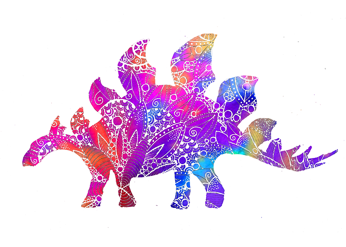 Rainbow Stegosaurus