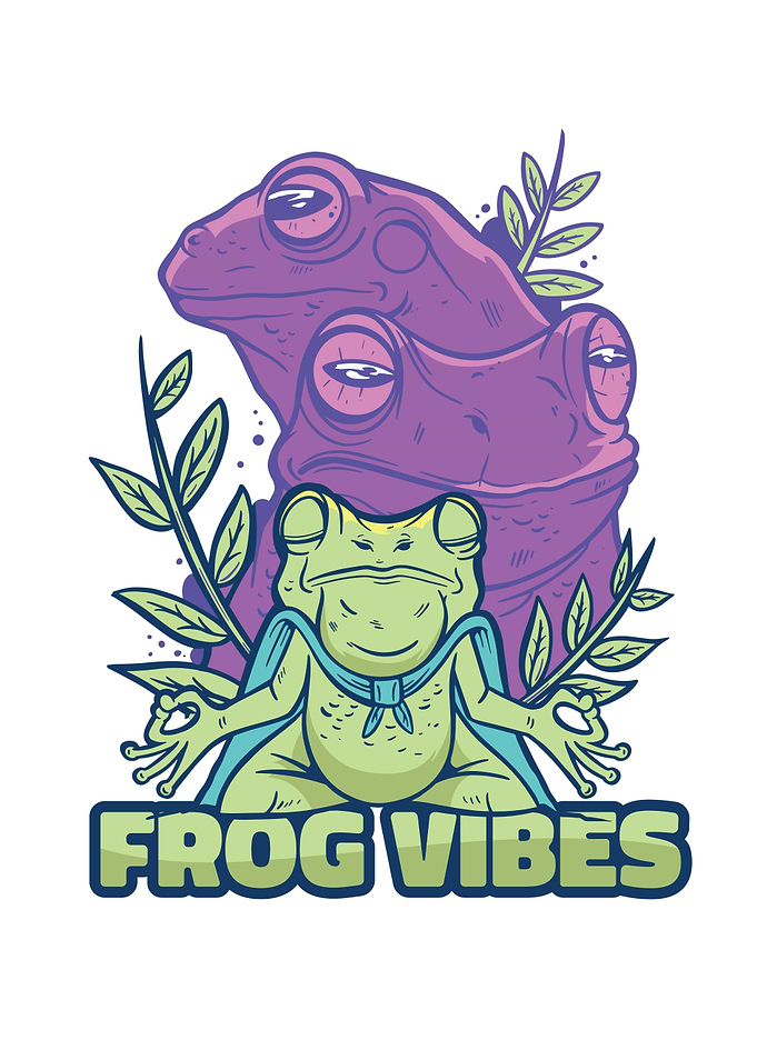 Frog Vibes Meditating Frog