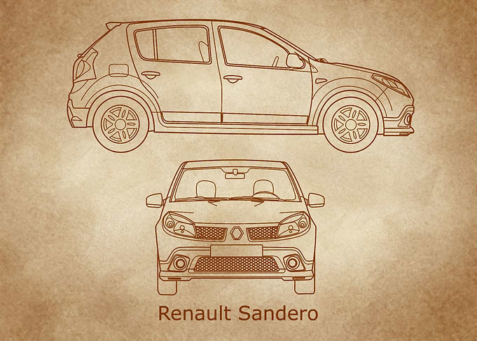 Renault Sandero 2010 old