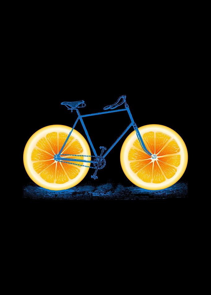 Vintage Orange Old Bike