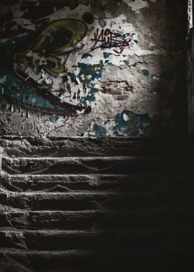 Stairs to the rubble