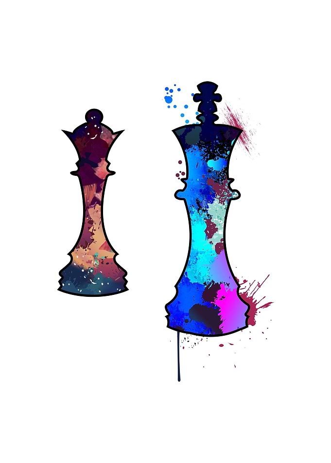 Chess Queen King Colorful
