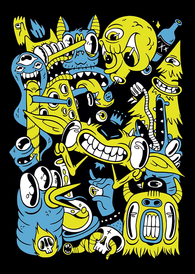 Monster Creature Collage A