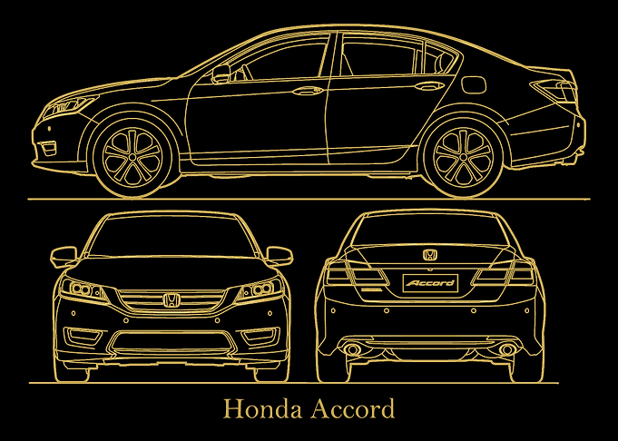 Honda Accord 2013 gold