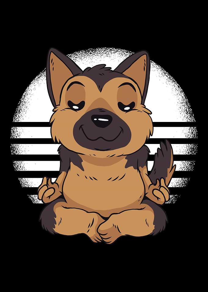 German Shepherd Dog Yoga P