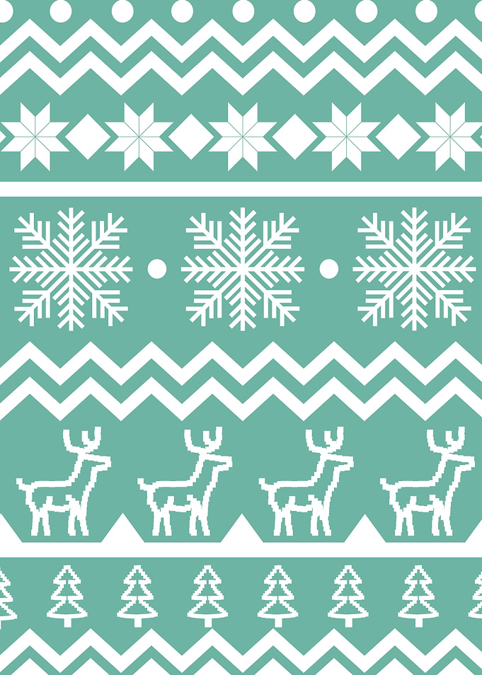 Turquoise Xmas sweater