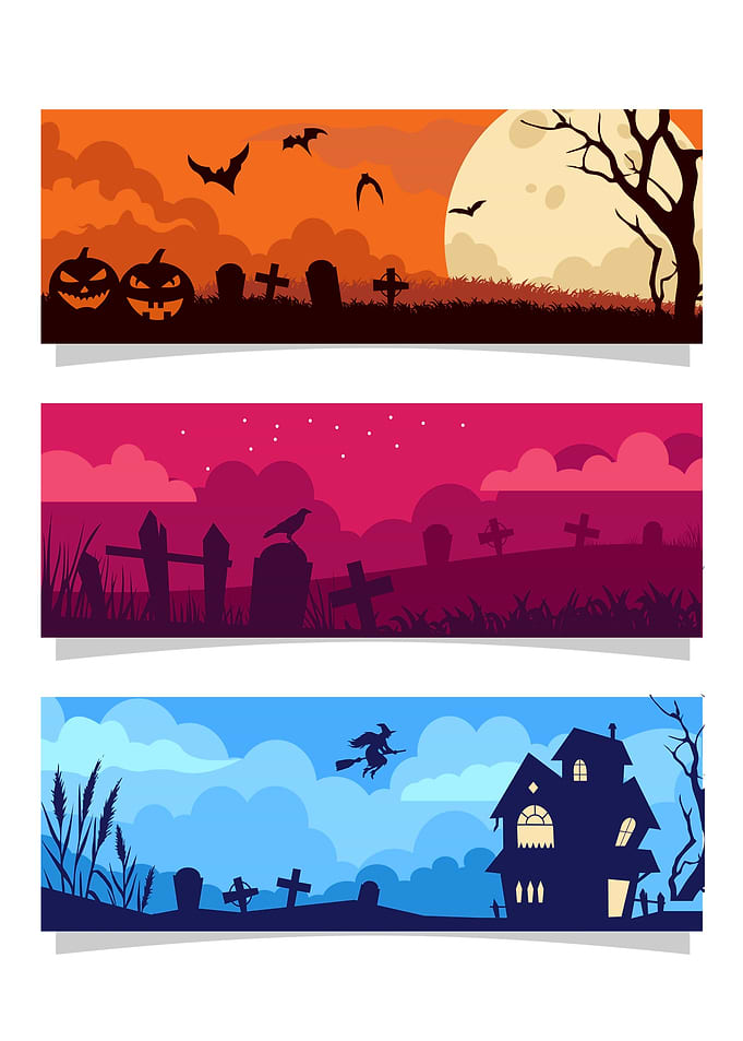 Horror flat design