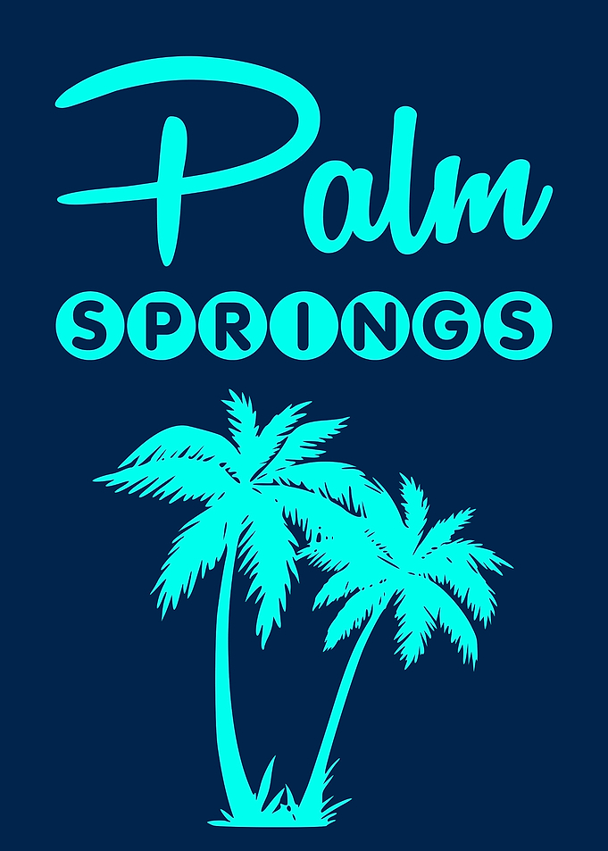 PALM SPRINGS Retro Blue