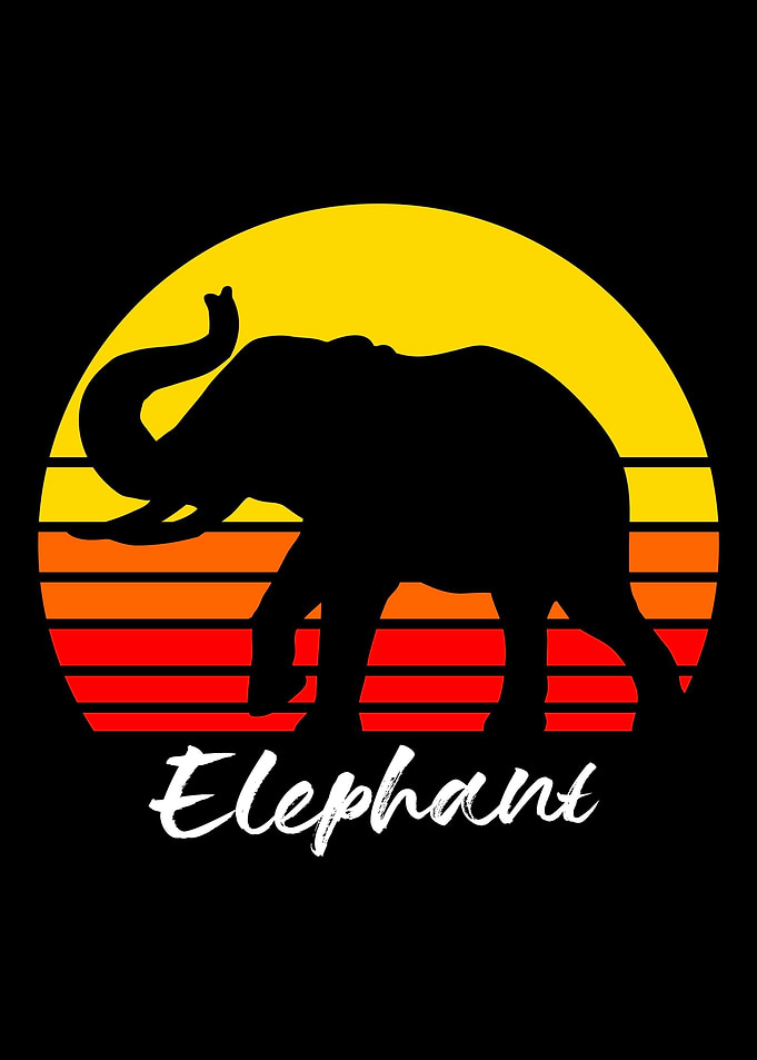 Elephant Retro Vintage
