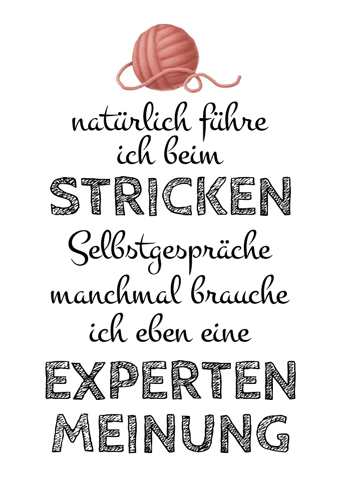 Witz Wolle Stricken Frauen
