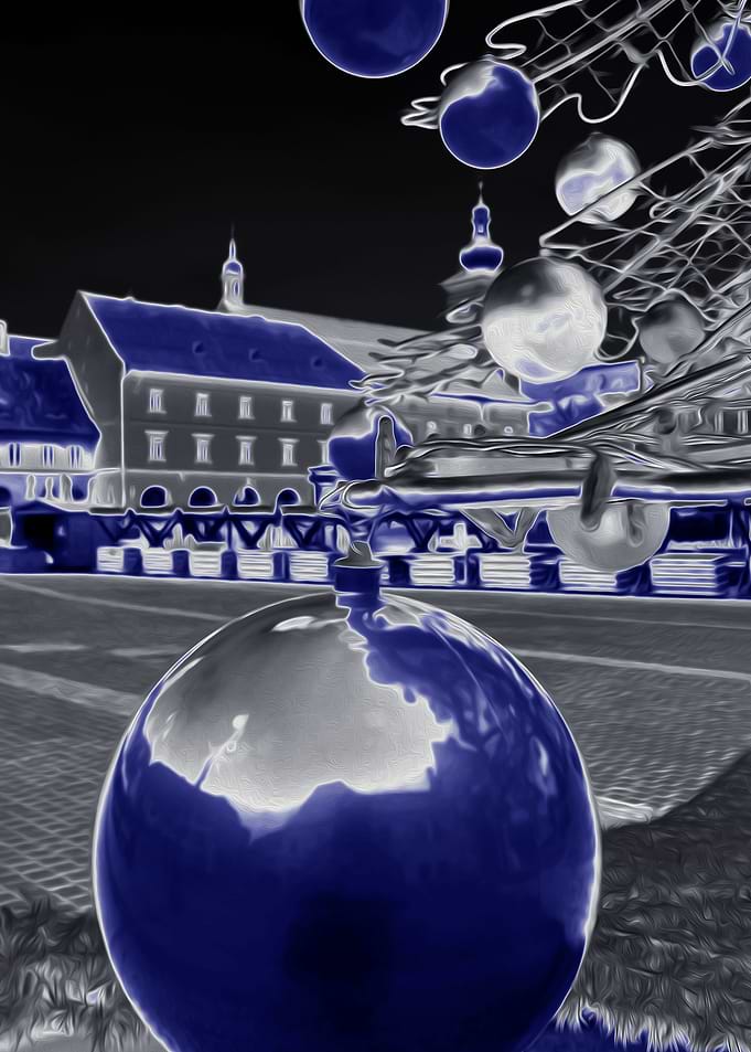 Christmas in blue