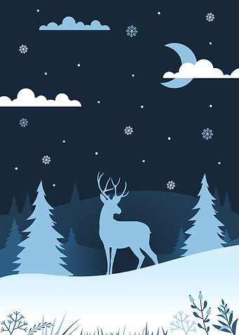 Deer in paper style