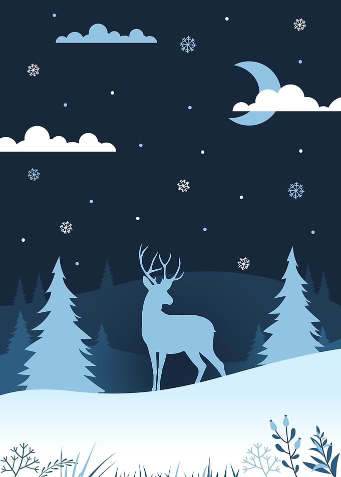Deer in paper style