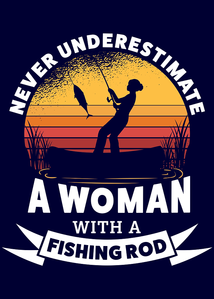 Woman Fishing Rod Gift Mom
