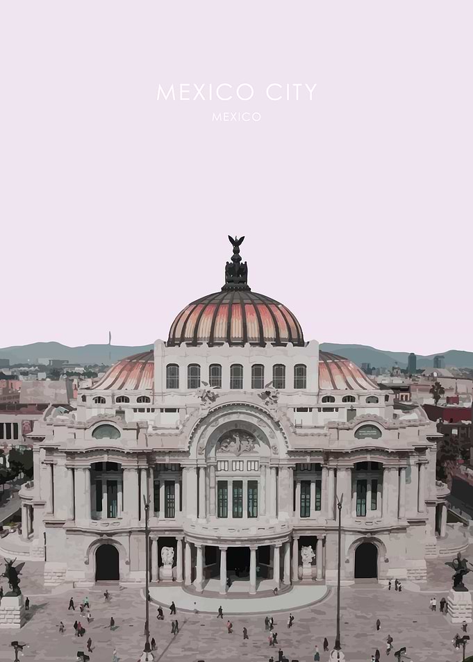 Mexico City Travel Artwork