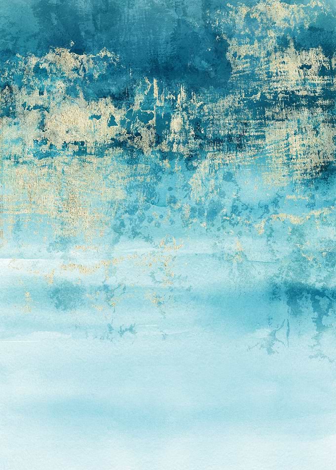 Blue Gold Abstract 08