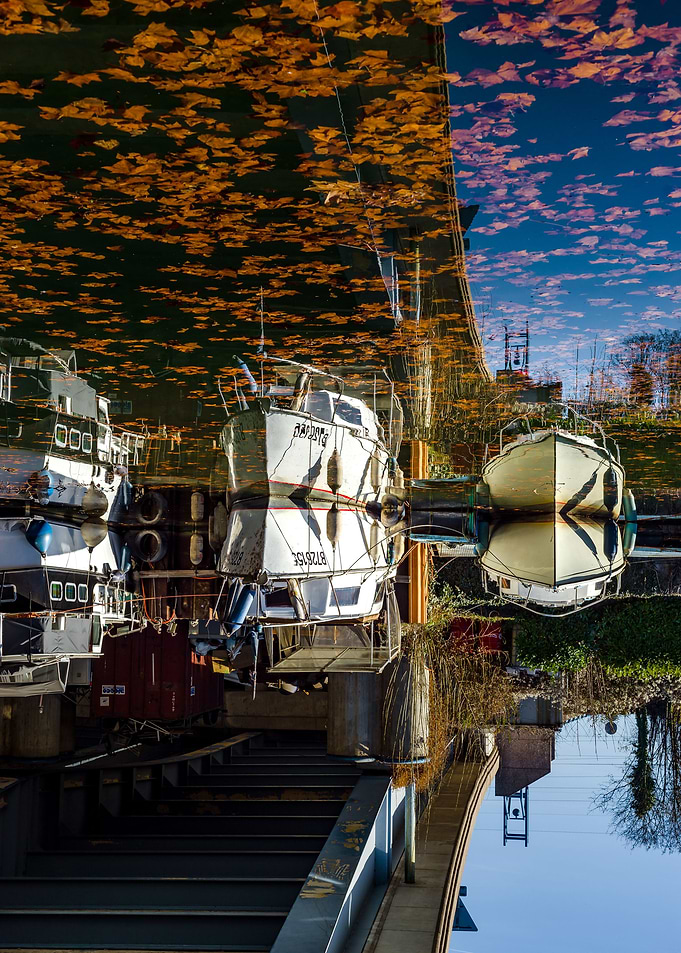 Small boats on the river