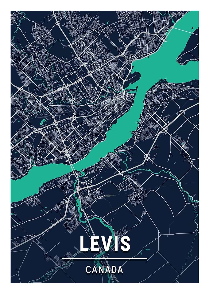 Levis Blue Dark Color City