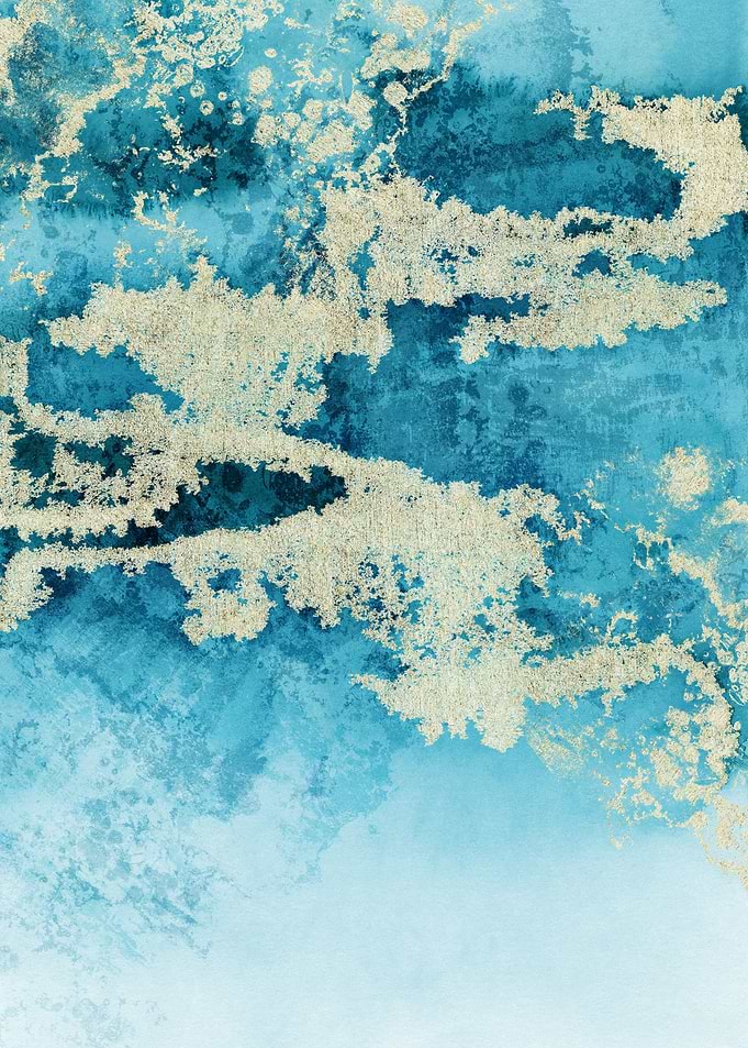 Blue Gold Abstract 10