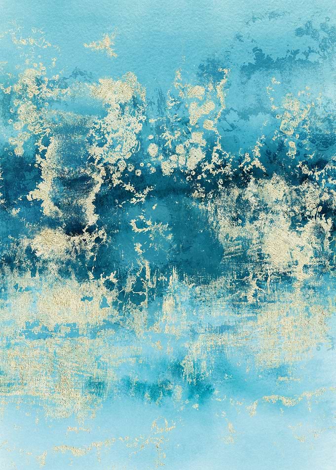 Blue Gold Abstract 01