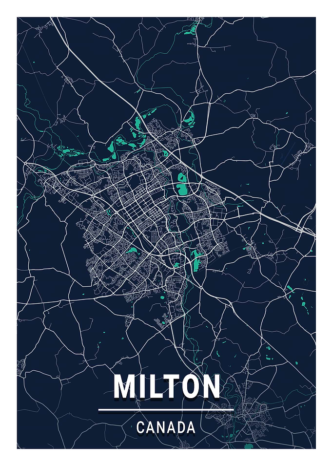 Milton Blue Dark Color Map