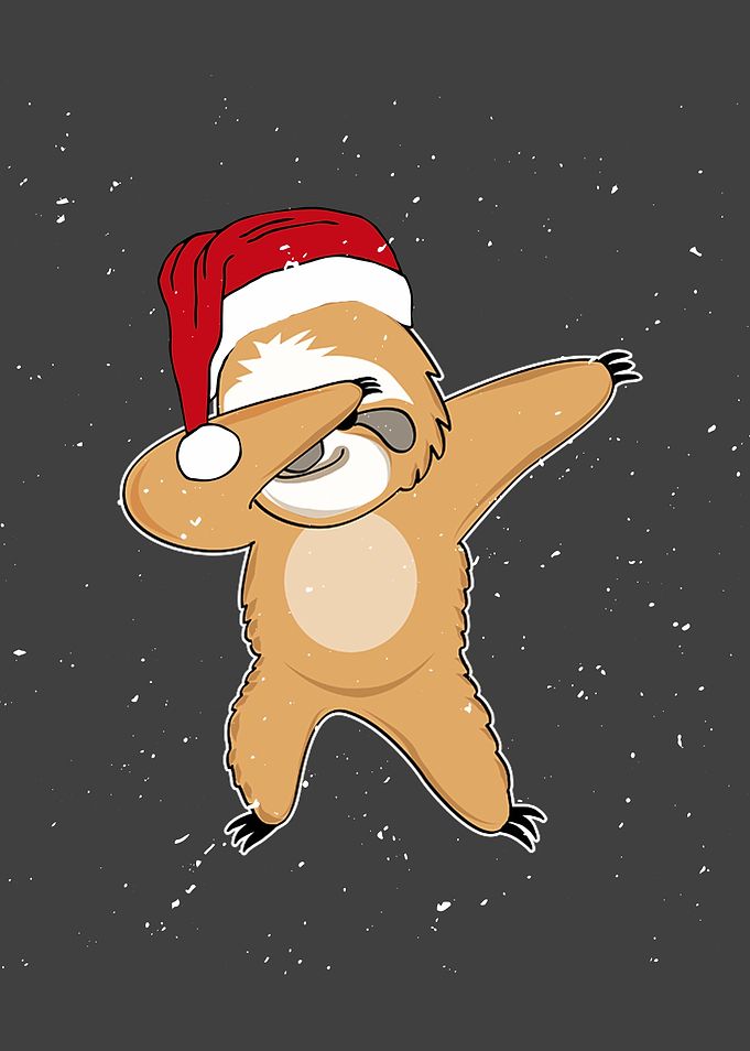 Dabbing Christmas Sloth