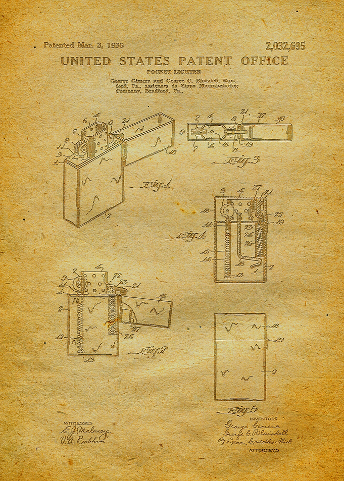 87 Zippo Lighter Patent