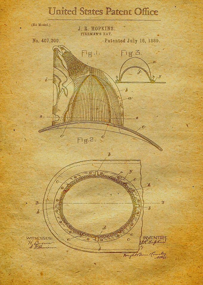 6 Firemans Hat Patent
