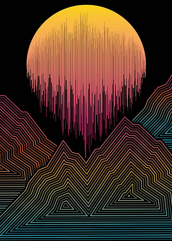 Sunset mountains