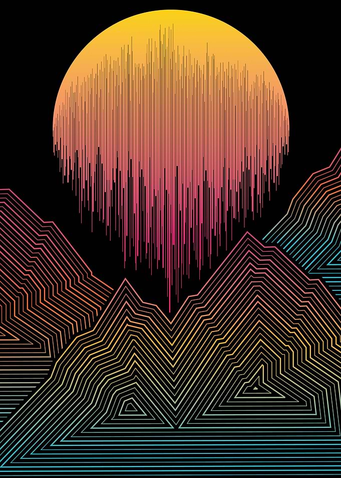 Sunset mountains