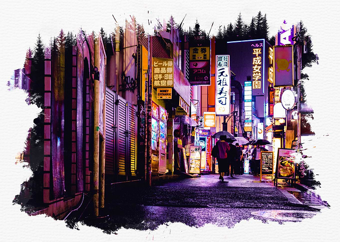 Japanese Night Street