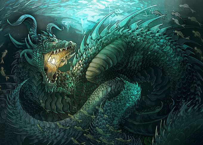 Asure Dragon
