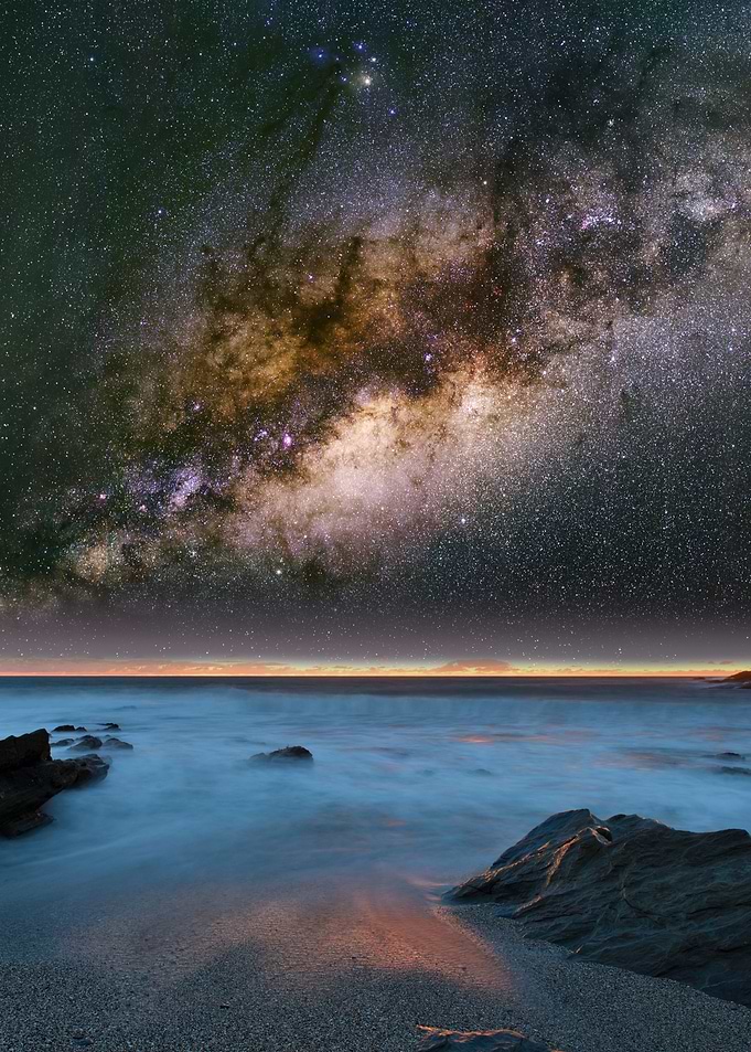 Milky Way over the coast 1