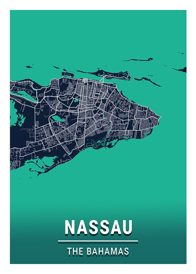 Nassau Blue Dark Color Map