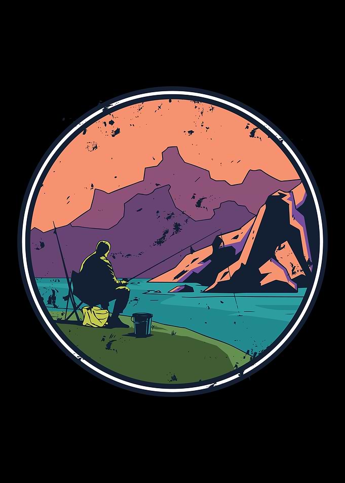 Fisherman Retro Fishing is