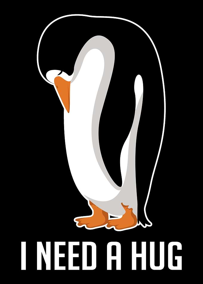 I Need A Hug Penguin Perso