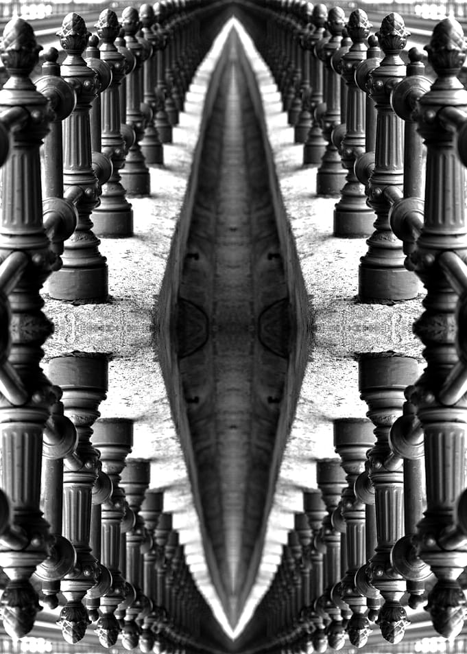 Abstract mirrored collage