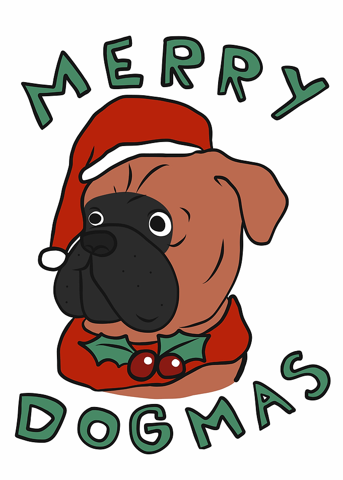 Merry Dogmas Boxer dog