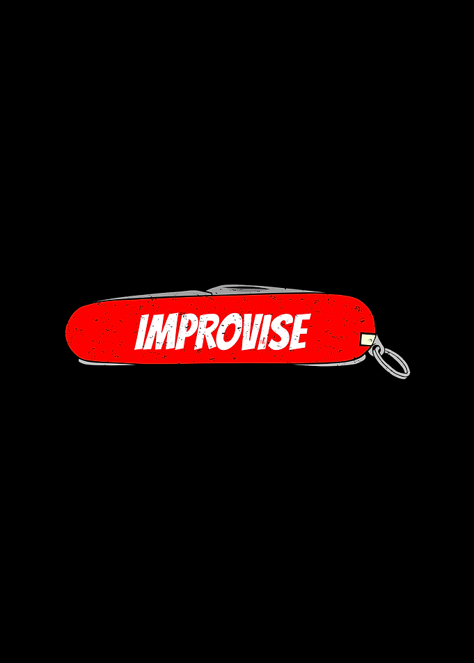 Improvise Red Pocket Knife