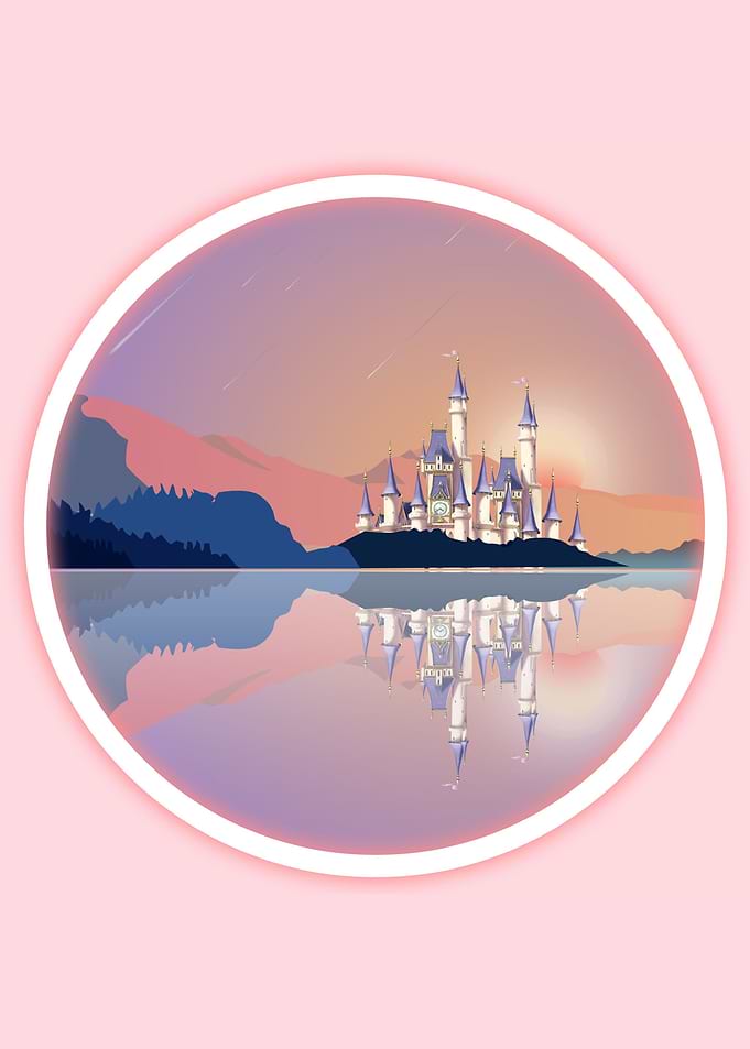 Castle reflection Mountain