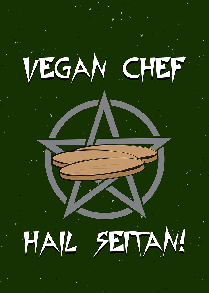 Hail Seitan Vegan Decor