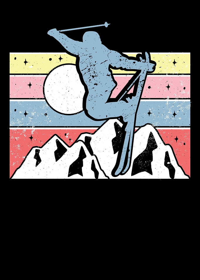 Skiing Retro